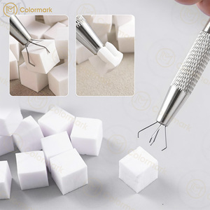 Mini Set de Herramientas para Decoración de Uñas, con Esponja de Algodón y Pinza para Uñas, para Salones de Manicura - Product Image 2