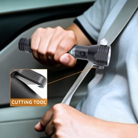 Lampe torche LED solaire d'urgence, marteau de sécurité pour voiture, rechargeable, multifonctionnelle, lampe d'extérieur avec brise-vitre et coupe-ceinture de sécurité