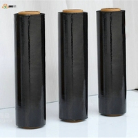 Film d'ensilage noir résistant aux UV, film plastique agricole extensible pour l'emballage de balles de foin, d'herbe et d'ensilage