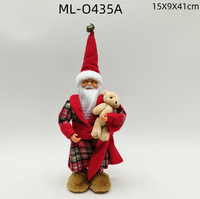Poupées de Noël debout de 33 cm, figurines en peluche du Père Noël et de la Mère Noël pour la décoration de vitrine de Noël, décoration de la maison, cadeau