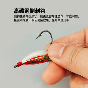 Leurre de pêche à la mouche <span class=keywords><strong>FUN</strong></span> Streamer - Appâts pour eaux moyennes et profondes, appâts artificiels, appâts vivants, en acier inoxydable avec hameçons - Product Image 5