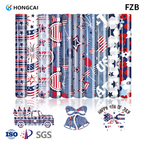 Vinyle HTV Thème Fête de l'Indépendance, 10 feuilles, 11,81x9,84 pouces, motif patriotique étoile, drapeau, feux d'artifice, lavable, inaltérable, transfert à l'eau - Product Image 1