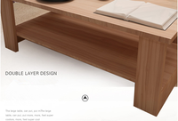 Mobilier moderne, pratique et intelligent en bois Table basse extensible à ouverture rabattable pour le salon ou la chambre à coucher