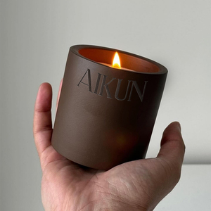 Aikun handmade cao cấp chất lượng tái sử dụng Thiết kế bền tùy chỉnh không độc hại hương thơm gốm nến với cao cấp Hộp Quà Tặng - Product Image 6