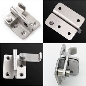 Stainless Steel Door <b>Latch</b> With <b>Padlock</b> Thickened Butterfly Pin For Room Pet Door Small Large Left Right - Product Image 4