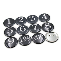 Badge magnétique personnalisé en fer blanc 3D sans nickel de 58 mm, impression offset avec logo, vente en gros sans minimum de commande