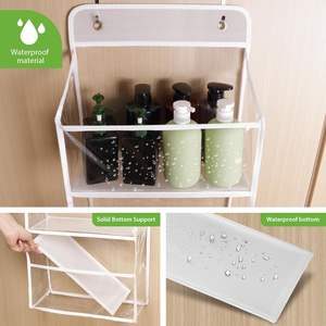 Waterproof 5 <b>Shelf</b> Over the Door Organizer with Pockets Behind Door Storage for Clothing Tools Jewelry Bedding in Bathroom - Product Image 4