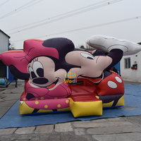 Château gonflable commercial en PVC de 0,55 mm, résistant aux déchirures, garantie 3 ans, idéal pour les centres de jeux à fort trafic