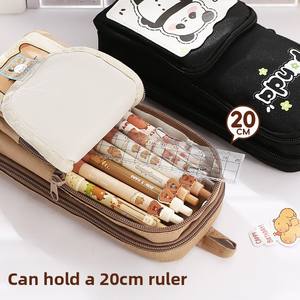 Bolso de mano de gran capacidad, caja de papelería multifuncional para estudiantes de la escuela, estuche de lápices de alta estética para niñas - Product Image 5