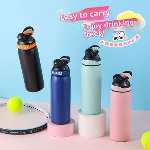 Botella de Agua Deportiva de Gran Capacidad, 800 ml, de Acero Inoxidable, Doble Pared, Resistente al Frío, con Asa y Tapa, Oferta 2026 - Product Image 5