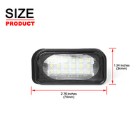 2 pièces pour Mercedes-Benz Classe C W203 Berline, Classe SL R230, Classe CLK W209 C209 A209, Chrysler Crossfire – Éclairage de plaque d'immatriculation LED blanc