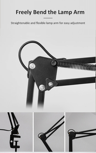 Bras oscillant réglable Flexible avec Clip étude lecture apprentissage lampes de Table décor à la maison Led lampe de bureau - Product Image 3