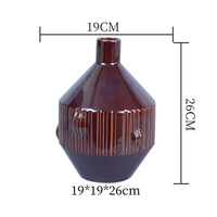 Vase en céramique violet classique fleurs fraîches arrangeur hydroponique pour Table à manger porcelaine ornement entrée Relief décoration