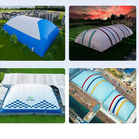 Prix de gros installation facile grand dôme gonflable d'air de structure de membrane pour des courts de tennis