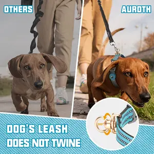 Collar de entrenamiento de perro personalizado de nailon de nuevo diseño Collar de perro Airtag reflectante ajustable para perros medianos y grandes con anillo en D de Metal