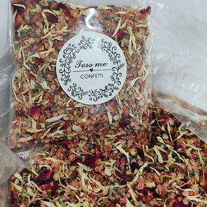 Mélange de pétales de rose séchés 100% naturels, écologiques, pour la rentrée scolaire, confettis biodégradables pour canon à confettis - Product Image 2