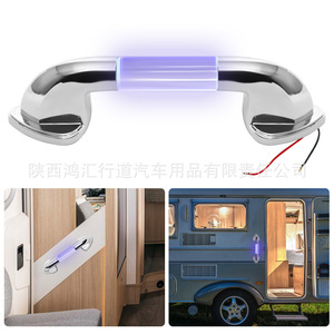 Manija de Carga Tipo C para RV, Accesorio para Remolque y Autocaravana con Luz Lateral de Aleación de Aluminio y Luces Acrílicas Azules Cálidas, Manual - Product Image 2