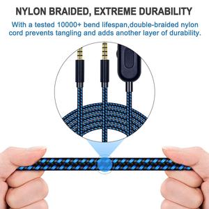 Cable de Audio de repuesto de 2m con micrófono para Logitech <span class=keywords><strong>Astro</strong></span> A10 A40 <span class=keywords><strong>A30</strong></span>, auriculares para juegos, línea de Audio, cable de silencio en línea - Product Image 4