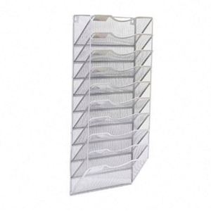 Wall Hanging <b>File</b> Organizer Mesh Metal Hanging <b>File</b> Folder Organizer Vertical Mail Organizer Wall Mount <b>Document</b> Magazine Rack - Product Image 3