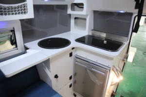 Module <span class=keywords><strong>de</strong></span> <span class=keywords><strong>camping</strong></span> escamotable pour pick-up, 3 couchages, <span class=keywords><strong>avec</strong></span> douche, toilettes, cuisine, réfrigérateur et panneaux solaires - Product Image 6