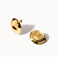 Boucles d'oreilles clous unisexes QYRY en acier inoxydable, style moderne, géométriques, bohèmes, plaquées or rose, cadeau