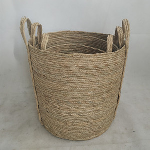 Extra Large Set of 3 <strong>Seagrass</strong> <strong>Storage</strong> <strong>Basket</strong> - Product Image 3