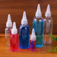 Spot 50ml 100ml 150ml 200ml 250ml 500ml Transparent PET Plastique Bouche Pointue Bouchon Bec Squeeze Cheveux Bouteille D'huile