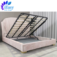 IEasy – lit en velours moderne rembourré, design italien, meubles de chambre à coucher, lit queen de luxe, meilleure vente