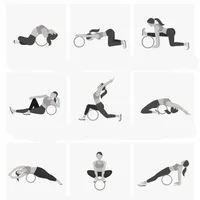 Outil d'entraînement du dos pour la salle de sport, roue de yoga Pilates avec lotus de Bouddha, cercles de yoga professionnels en NYLON, utilisation à domicile, unisexe