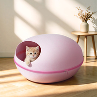 Lit pour chat en feutre moderne, amovible, avec fermeture éclair, facile à laver, toutes saisons, universel, doux, respirant, maison-caverne pour petits animaux