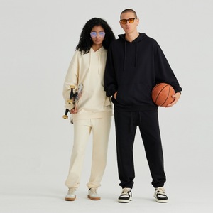 330 GSM Sweat à capuche en coton épais surdimensionné, Streetwear uni, marque personnalisée - Product Image 4