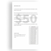 Carte de loterie à gratter personnalisée DIY avec numéros de série imprimés numériquement, grand prix, conception gratuite, en carton