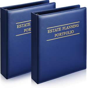 Professional Estate Planning Portfolio Organizer PVC Planner <b>Binder</b> 2 Inch D <b>Ring</b> and Round <b>3</b> <b>Ring</b> <b>Binder</b> for Office School - Product Image 1