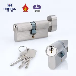 EN1303 Euro profile privacy thumb turn fire rated brass cylinder