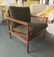 Canapé simple élégant Orangefurn, design nordique italien moderne, fauteuil lounge en cuir PU, écologique, durable, pour hôtel, chambre, villa