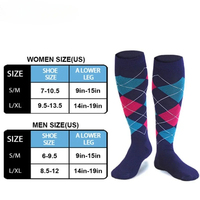 Chaussettes de compression médicale pour infirmières, chaussettes de sport, chaussettes de compression jacquard hautes jusqu'au genou, hautes jusqu'à la cuisse, pour le printemps