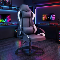 Chaise de jeu ergonomique en cuir, pivotante à 360°, réglable en hauteur, économique et mobile, design moderne inclinable pour usage domestique