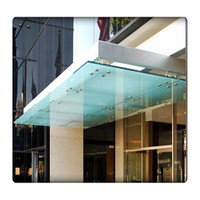 Prix des panneaux de verre feuilleté clair 55.2 sur mesure pour l'auvent de la porte d'entrée