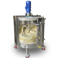 Homogénéisateur vertical en acier inoxydable SUS304/SUS316L de 500 L et 3 kW, avec mélangeur à grattage mural à haute sécurité pour peinture
