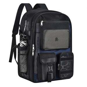 Large-Capacity Mesh <b>Backpack</b> <b>with</b> Multiple <b>Compartments</b> for Men Women Ideal Business Trips Daily Commute School - Product Image 1