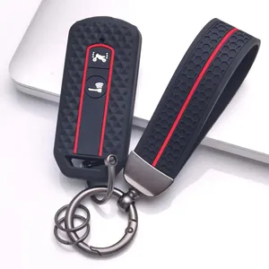 Pour <span class=keywords><strong>Honda</strong></span> Sh125 Sh150 Sh300 Scoopy <span class=keywords><strong>Forza</strong></span> <span class=keywords><strong>125</strong></span> <span class=keywords><strong>Forza</strong></span> 300 2018 <span class=keywords><strong>2019</strong></span> – Housse de protection en silicone pour clé télécommande avec anneau porte-clés - Product Image 3
