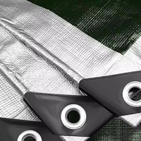 Bâche en tissu tissé HDPE 100% neuf, enduit, style uni, résistant à l'eau, pour couverture de patio et serre
