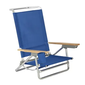 ポータブルリクライニングキャンプ屋外ピクニック折りたたみ椅子アルミフレームビーチチェア低