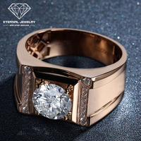 Bague de mariage en diamant pour homme, bijoux magnifiques, 10k 14k 18k 24k, en or plaqué, blanc, jaune, Rose, rouge, météorite, diamant naturel