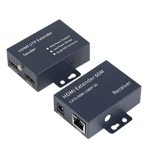 High Quality 60M extender Full HD 1080P 3D HDMI Extender By UTP Cat5e/6 Transmitter and Receiver With IR Loopout