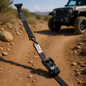 Correas de amarre con trinquete Vevor de 2 pulgadas x 8 pies, poliéster, gancho en J, resistencia a la rotura de 5208 lb, para recuperación de vehículos - Product Image 2