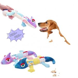 Jouet à mâcher super doux et durable pour animaux de compagnie Jouet pour chien caméléon en coton PP non toxique Jouet écologique de style dessin animé fantaisie - Product Image 1