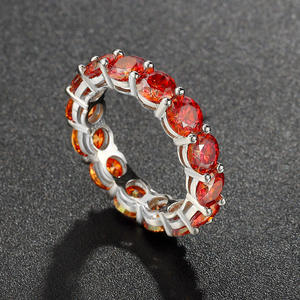 Bague unisexe en argent 925 avec moissanite ronde à 50 points, cadeau <span class=keywords><strong>d</strong></span>'anniversaire pour petite amie - Product Image 2