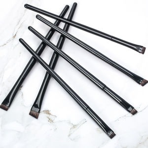 Échantillon gratuit, crayon synthétique court à manche en bois, <span class=keywords><strong>pinceaux</strong></span> de maquillage pour sourcils, Logo, eye-liner pour sourcils fins, pinceau de maquillage avec Logo - Product Image 3