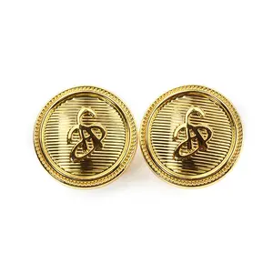 New Product Ideas Gold Electroplating Zinc Alloy Metal Button Enamelled Metal Button for Jeans